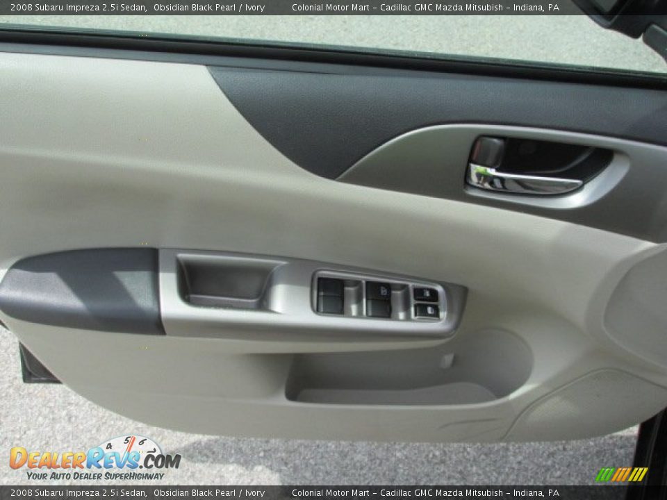 2008 Subaru Impreza 2.5i Sedan Obsidian Black Pearl / Ivory Photo #12