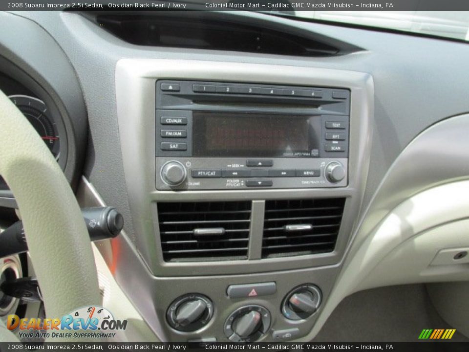 2008 Subaru Impreza 2.5i Sedan Obsidian Black Pearl / Ivory Photo #15