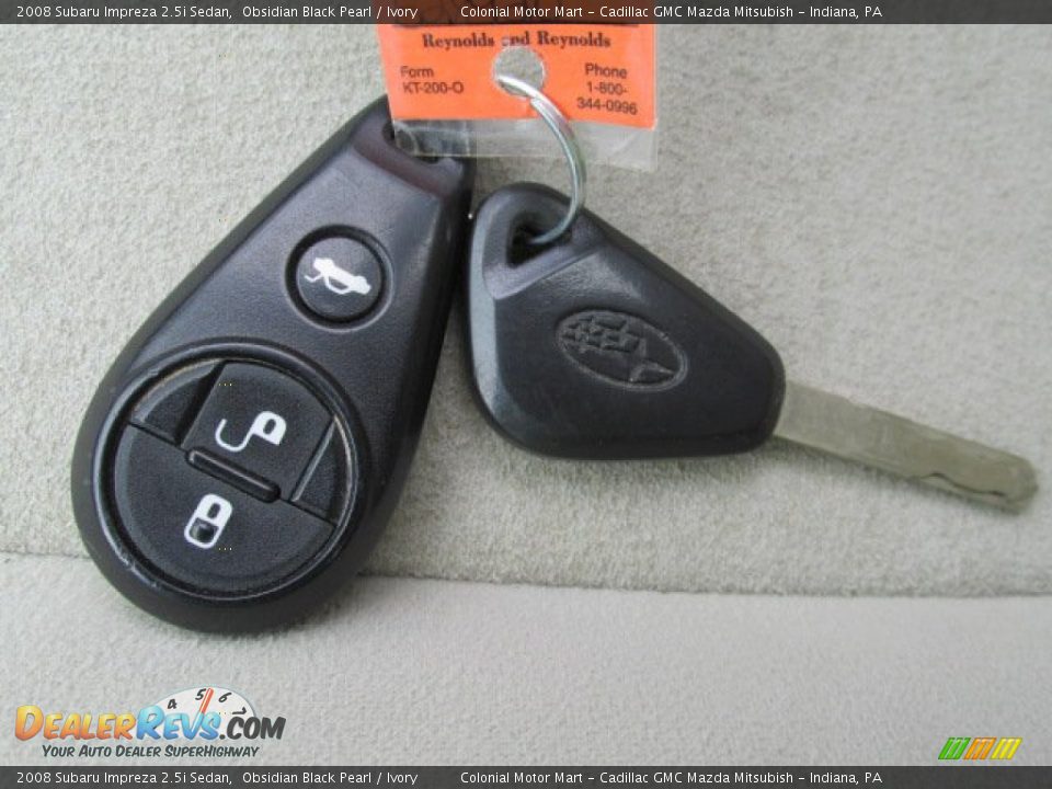 2008 Subaru Impreza 2.5i Sedan Obsidian Black Pearl / Ivory Photo #17