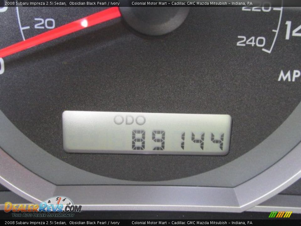 2008 Subaru Impreza 2.5i Sedan Obsidian Black Pearl / Ivory Photo #20