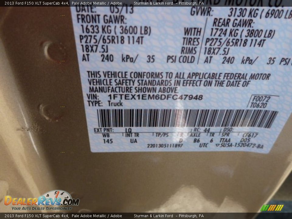 2013 Ford F150 XLT SuperCab 4x4 Pale Adobe Metallic / Adobe Photo #13