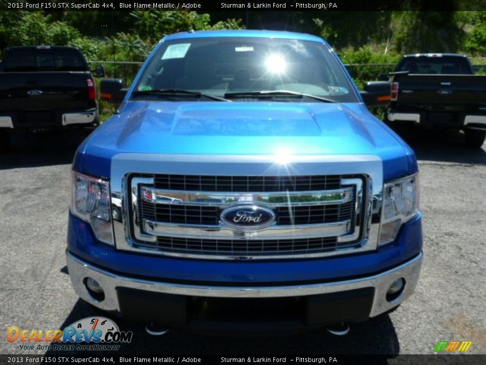 2013 Ford F150 STX SuperCab 4x4 Blue Flame Metallic / Adobe Photo #6