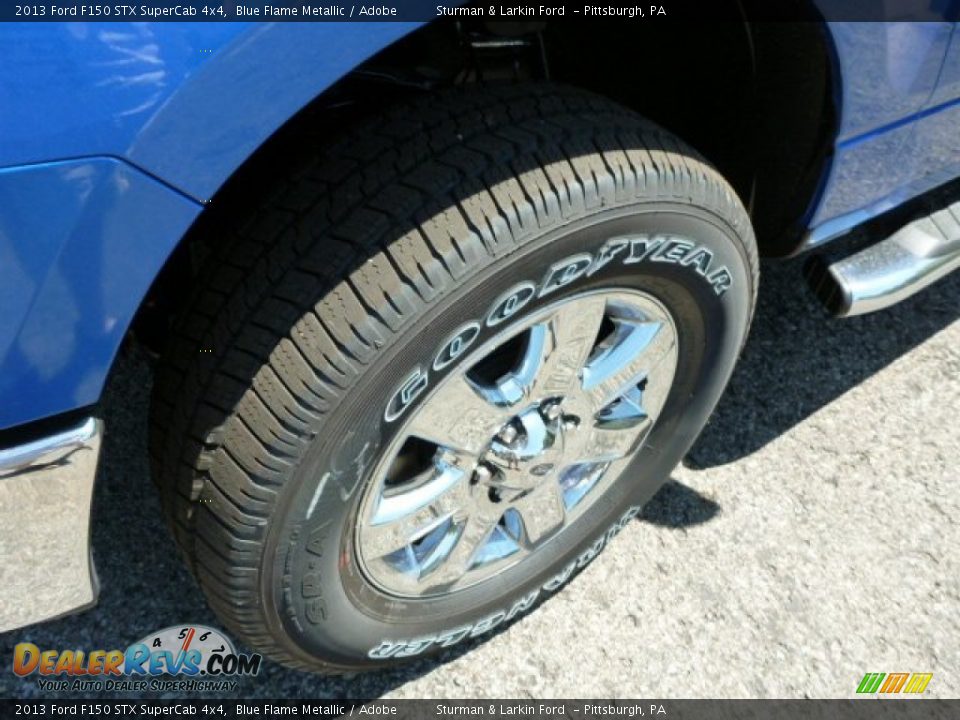 2013 Ford F150 STX SuperCab 4x4 Blue Flame Metallic / Adobe Photo #7
