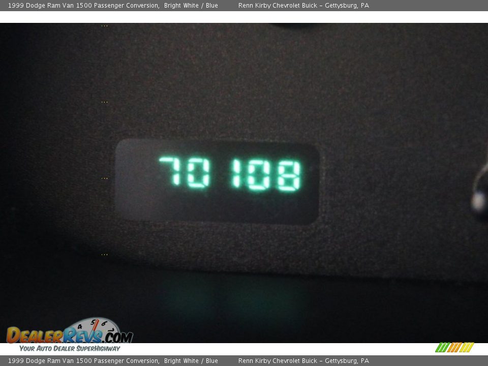 1999 Dodge Ram Van 1500 Passenger Conversion Bright White / Blue Photo #6