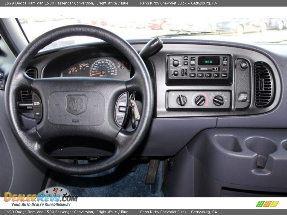 1999 Dodge Ram Van 1500 Passenger Conversion Bright White / Blue Photo #8