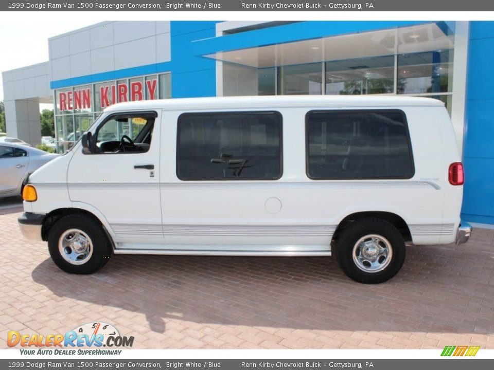 1999 Dodge Ram Van 1500 Passenger Conversion Bright White / Blue Photo #13