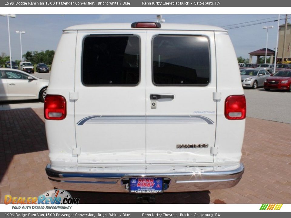 1999 Dodge Ram Van 1500 Passenger Conversion Bright White / Blue Photo #14