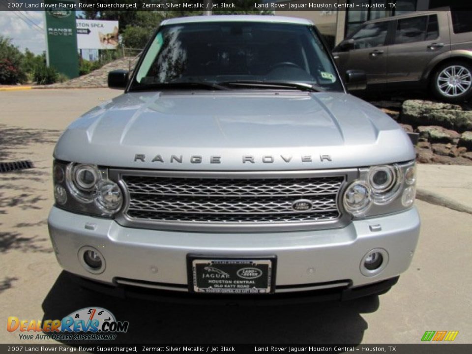 2007 Land Rover Range Rover Supercharged Zermatt Silver Metallic / Jet Black Photo #6