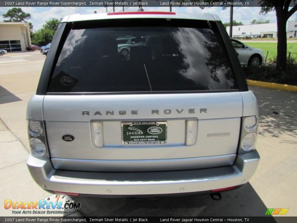2007 Land Rover Range Rover Supercharged Zermatt Silver Metallic / Jet Black Photo #9