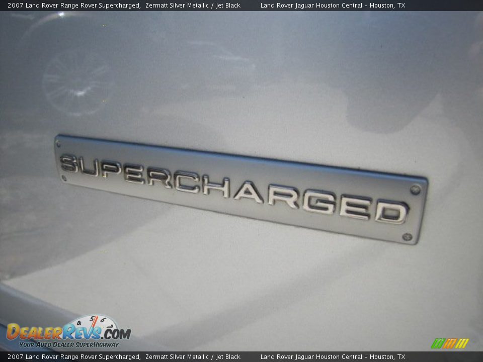 2007 Land Rover Range Rover Supercharged Zermatt Silver Metallic / Jet Black Photo #10