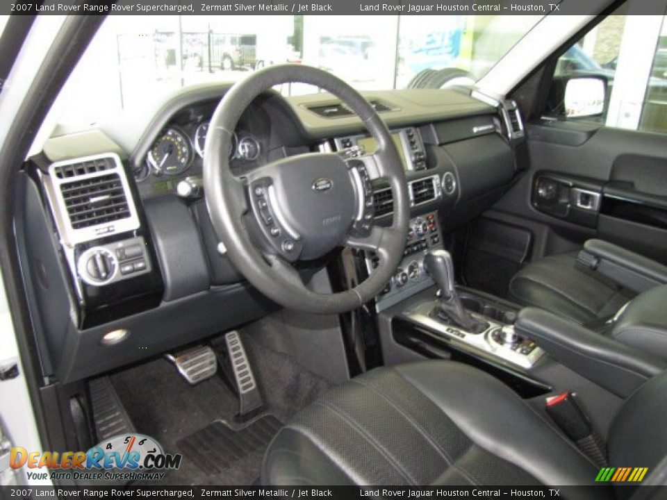 2007 Land Rover Range Rover Supercharged Zermatt Silver Metallic / Jet Black Photo #13