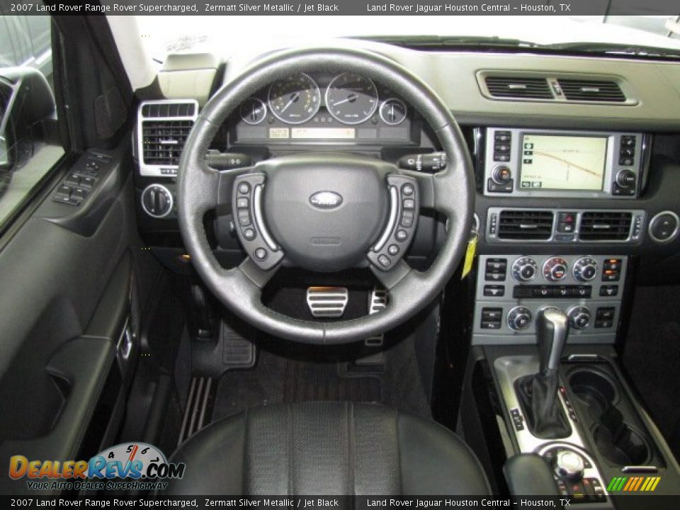 2007 Land Rover Range Rover Supercharged Zermatt Silver Metallic / Jet Black Photo #14