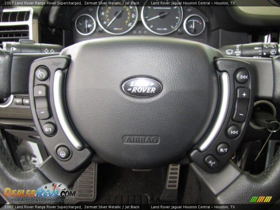 2007 Land Rover Range Rover Supercharged Zermatt Silver Metallic / Jet Black Photo #15