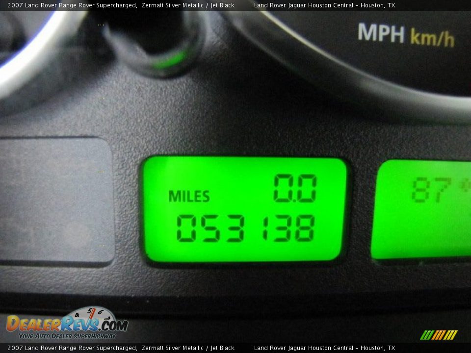 2007 Land Rover Range Rover Supercharged Zermatt Silver Metallic / Jet Black Photo #17