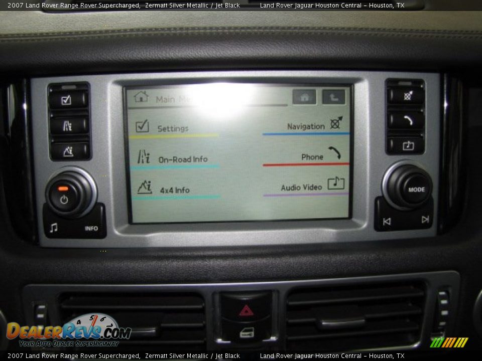 2007 Land Rover Range Rover Supercharged Zermatt Silver Metallic / Jet Black Photo #21