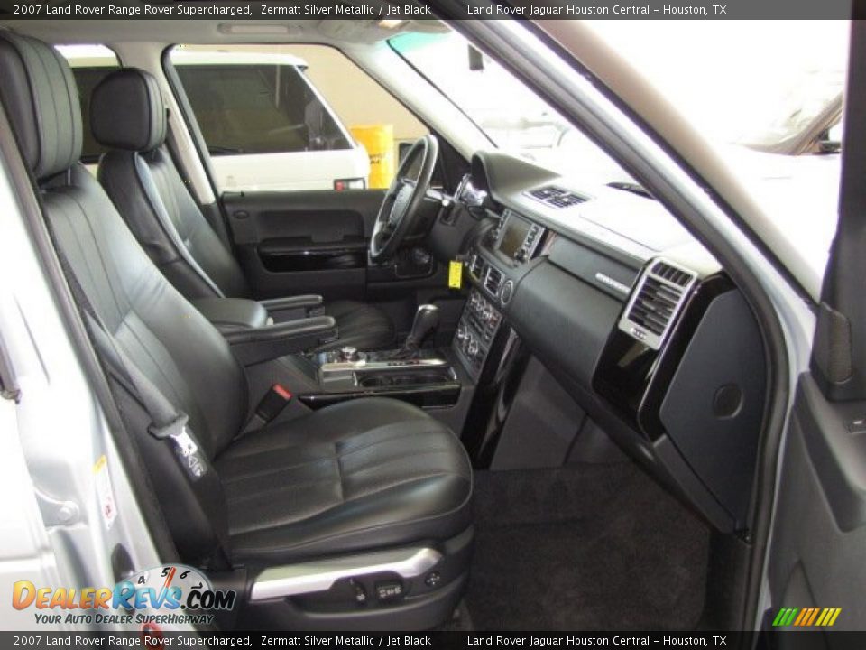 2007 Land Rover Range Rover Supercharged Zermatt Silver Metallic / Jet Black Photo #27