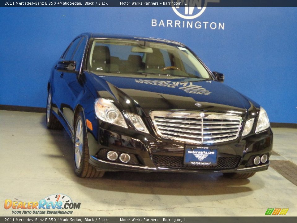 2011 Mercedes-Benz E 350 4Matic Sedan Black / Black Photo #1