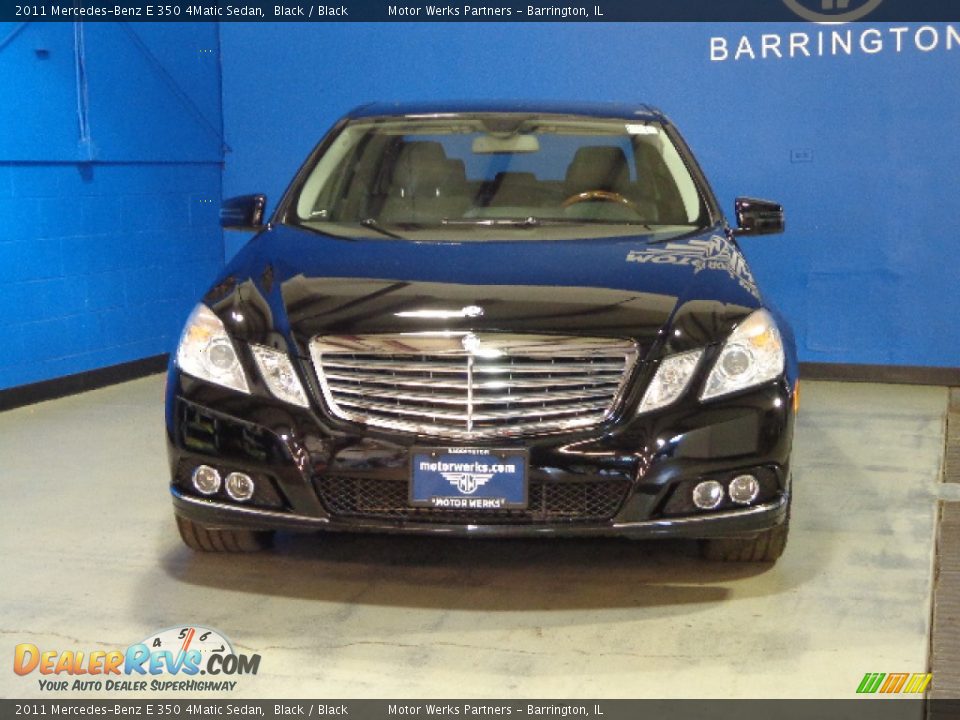 2011 Mercedes-Benz E 350 4Matic Sedan Black / Black Photo #2