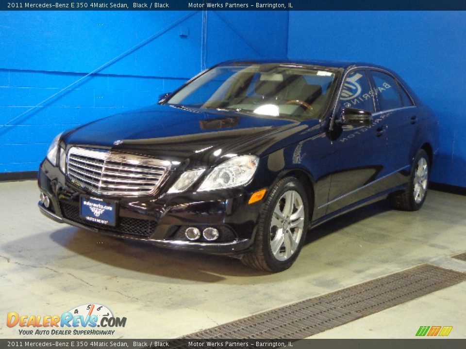 2011 Mercedes-Benz E 350 4Matic Sedan Black / Black Photo #3
