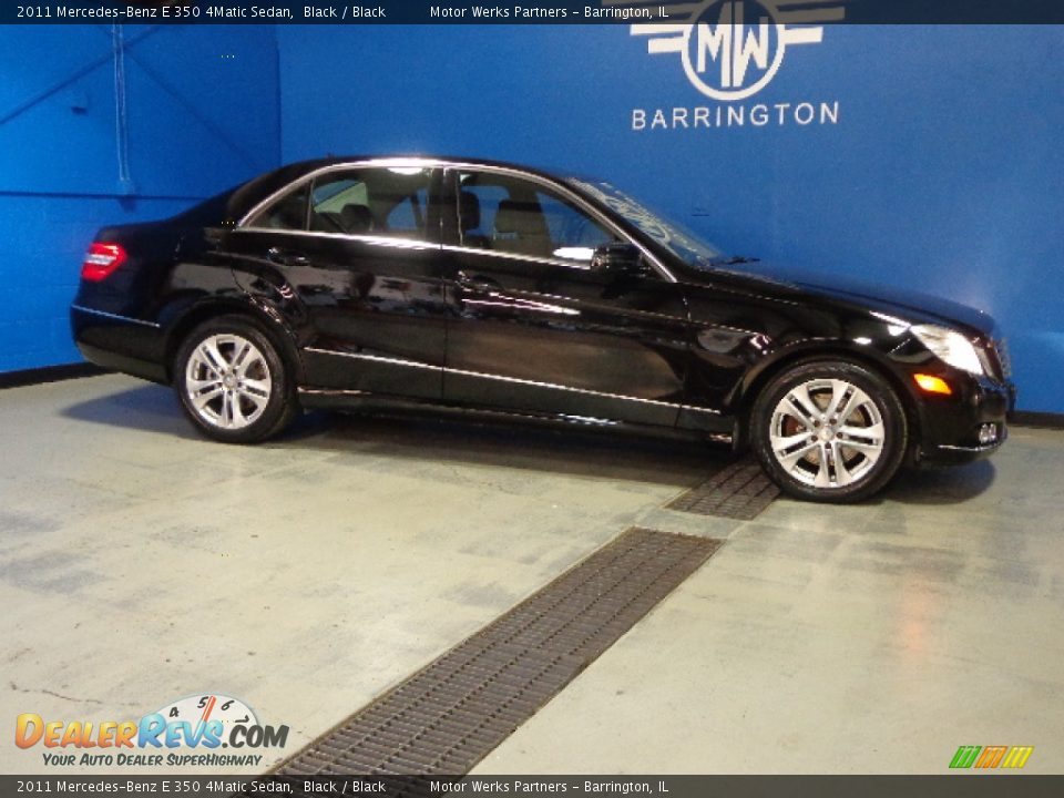 2011 Mercedes-Benz E 350 4Matic Sedan Black / Black Photo #4