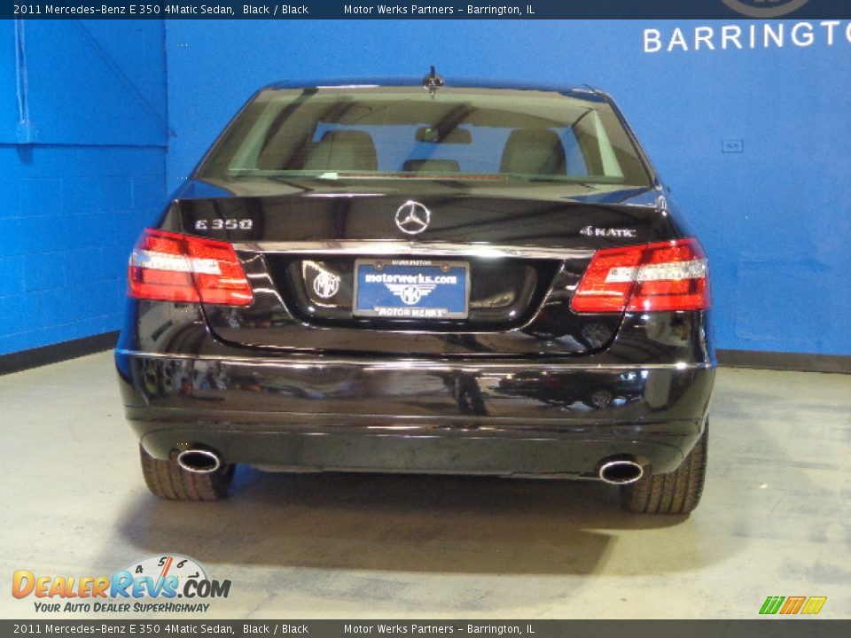 2011 Mercedes-Benz E 350 4Matic Sedan Black / Black Photo #6