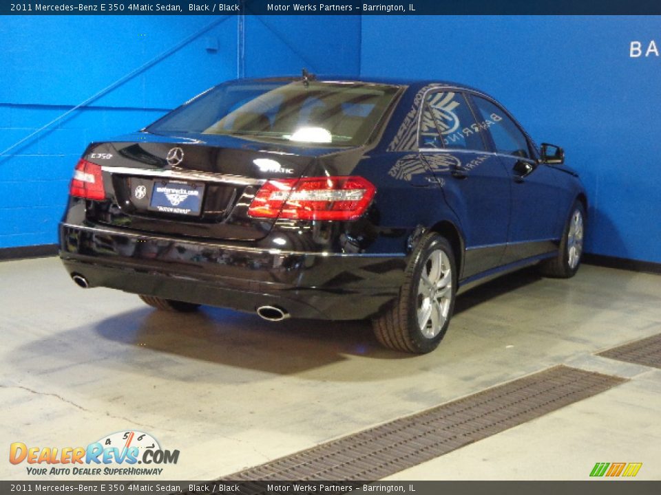 2011 Mercedes-Benz E 350 4Matic Sedan Black / Black Photo #7