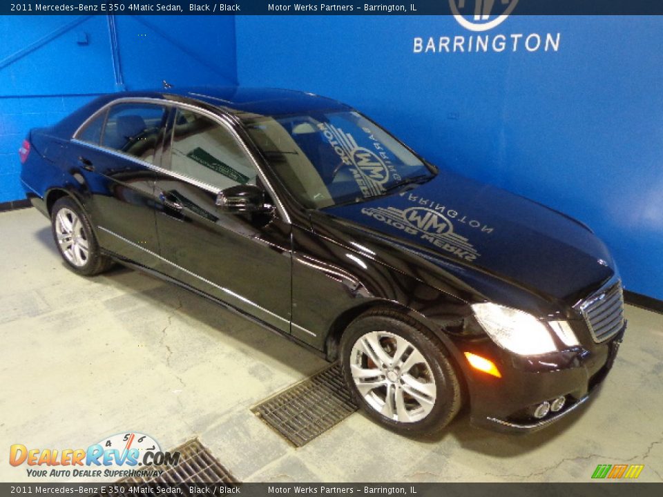 2011 Mercedes-Benz E 350 4Matic Sedan Black / Black Photo #17