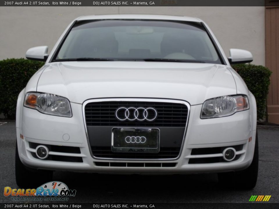 2007 Audi A4 2.0T Sedan Ibis White / Beige Photo #4