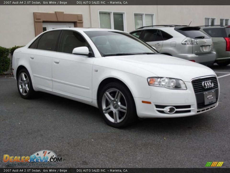 2007 Audi A4 2.0T Sedan Ibis White / Beige Photo #5