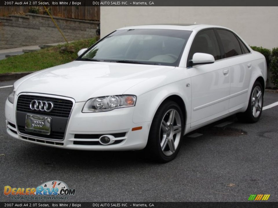 2007 Audi A4 2.0T Sedan Ibis White / Beige Photo #6