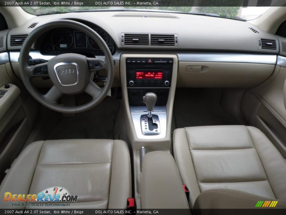 2007 Audi A4 2.0T Sedan Ibis White / Beige Photo #8
