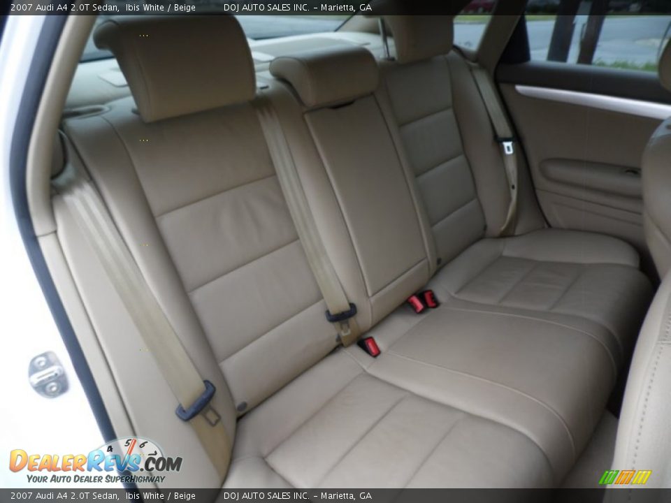 2007 Audi A4 2.0T Sedan Ibis White / Beige Photo #9