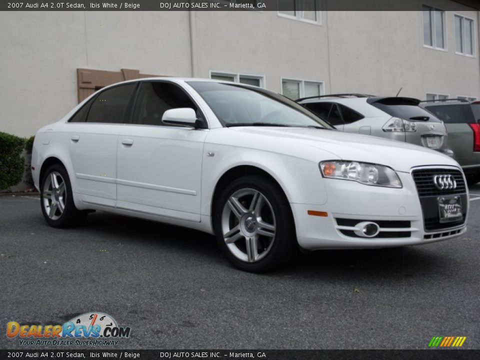 2007 Audi A4 2.0T Sedan Ibis White / Beige Photo #10