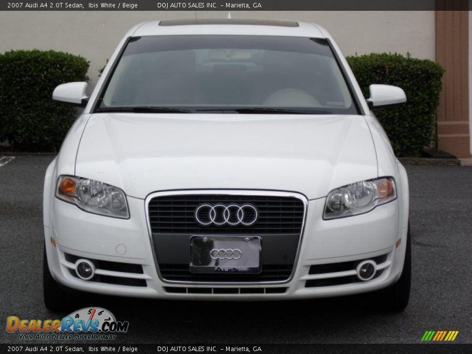 2007 Audi A4 2.0T Sedan Ibis White / Beige Photo #11