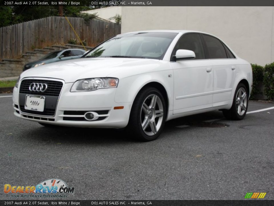 2007 Audi A4 2.0T Sedan Ibis White / Beige Photo #13