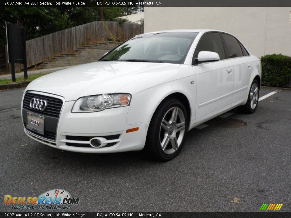 2007 Audi A4 2.0T Sedan Ibis White / Beige Photo #15