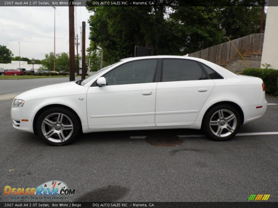 2007 Audi A4 2.0T Sedan Ibis White / Beige Photo #16