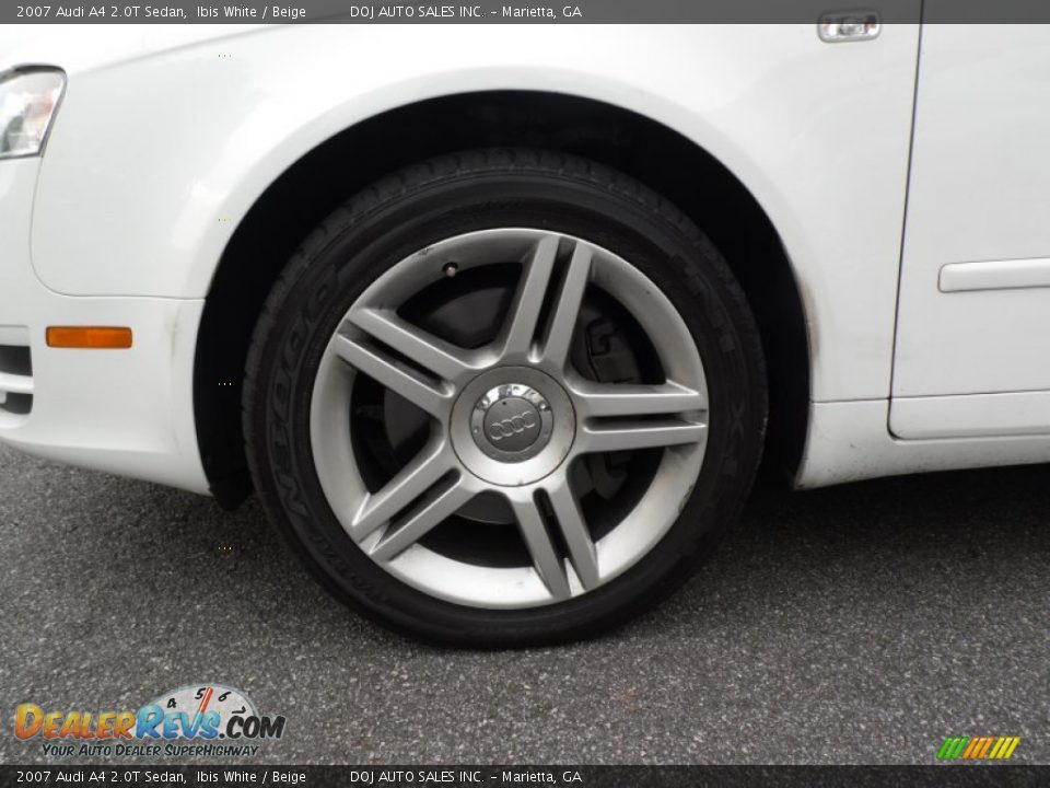 2007 Audi A4 2.0T Sedan Ibis White / Beige Photo #17