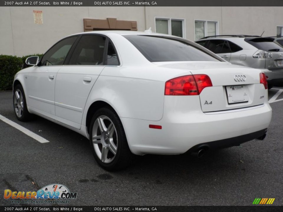 2007 Audi A4 2.0T Sedan Ibis White / Beige Photo #18