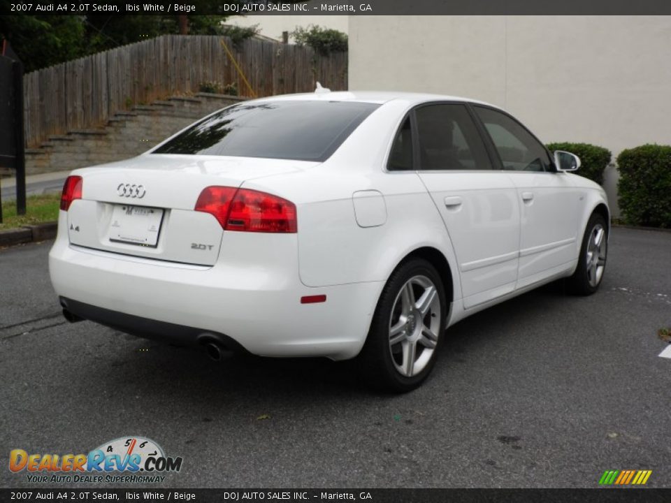 2007 Audi A4 2.0T Sedan Ibis White / Beige Photo #19