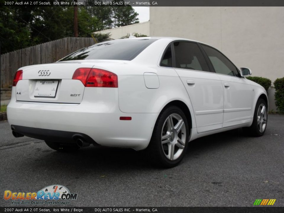 2007 Audi A4 2.0T Sedan Ibis White / Beige Photo #21