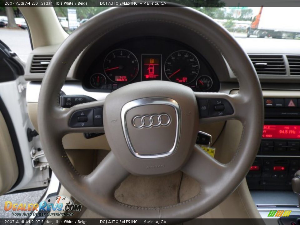 2007 Audi A4 2.0T Sedan Ibis White / Beige Photo #23