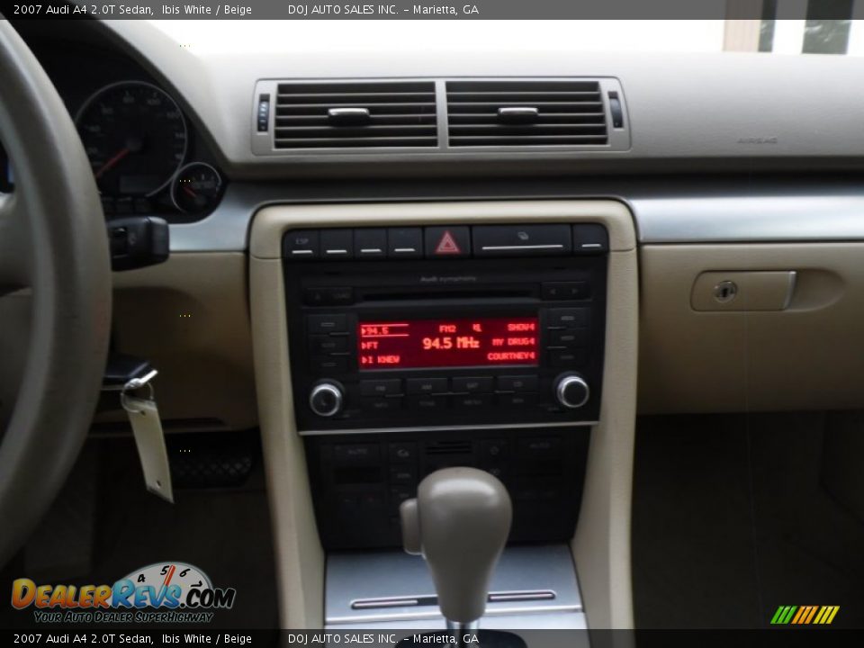 2007 Audi A4 2.0T Sedan Ibis White / Beige Photo #24