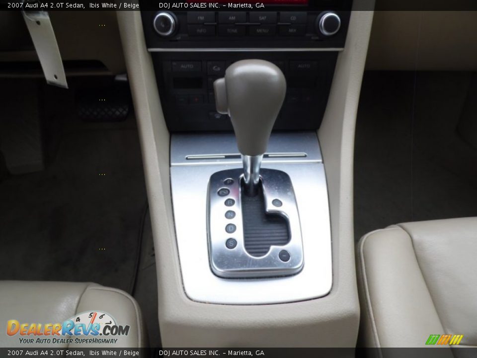 2007 Audi A4 2.0T Sedan Ibis White / Beige Photo #25