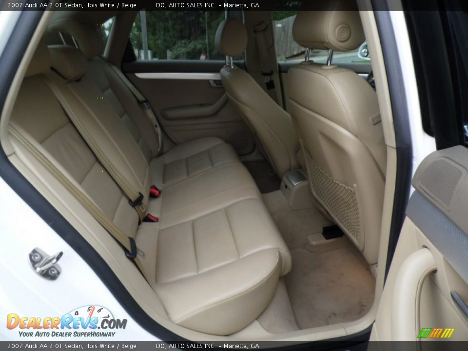 2007 Audi A4 2.0T Sedan Ibis White / Beige Photo #31