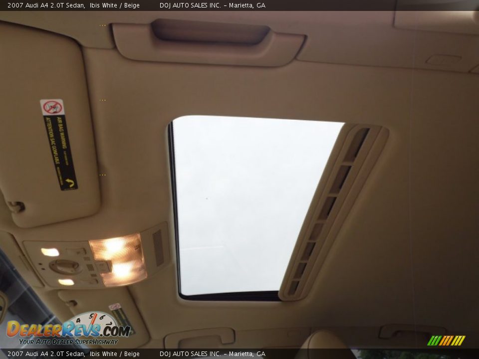 2007 Audi A4 2.0T Sedan Ibis White / Beige Photo #33
