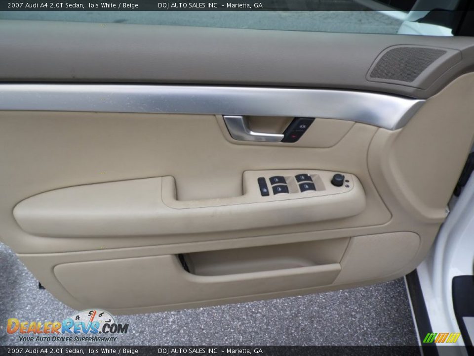 2007 Audi A4 2.0T Sedan Ibis White / Beige Photo #34