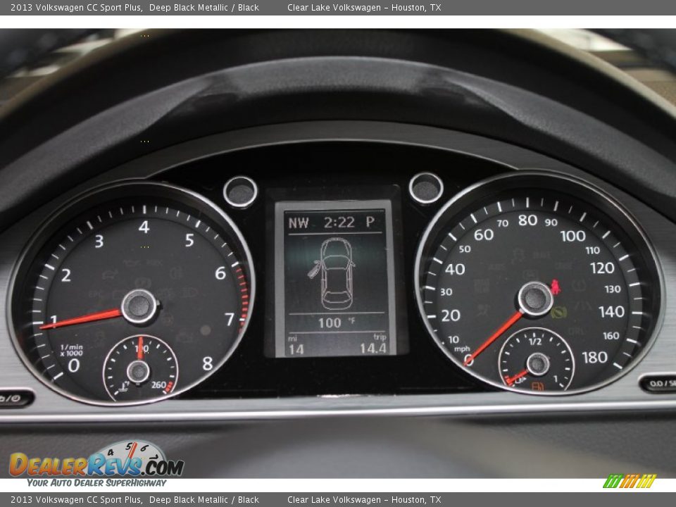 2013 Volkswagen CC Sport Plus Deep Black Metallic / Black Photo #22
