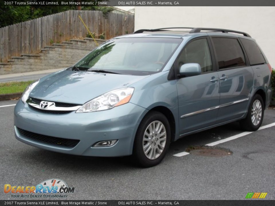 2007 Toyota Sienna XLE Limited Blue Mirage Metallic / Stone Photo #13