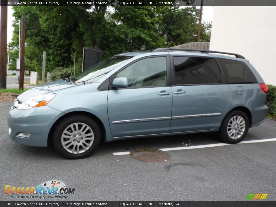 2007 Toyota Sienna XLE Limited Blue Mirage Metallic / Stone Photo #14